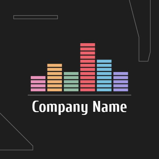 Vibrant Audio Spectrum Design Highlighting Music Genre Logo Template