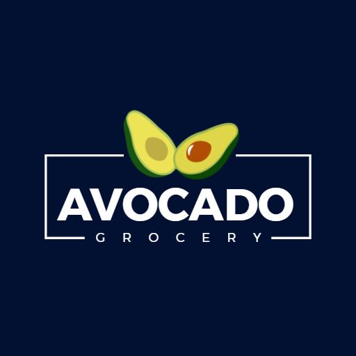 Vibrant Avocado Design Representing Fresh Grocery Logo Template