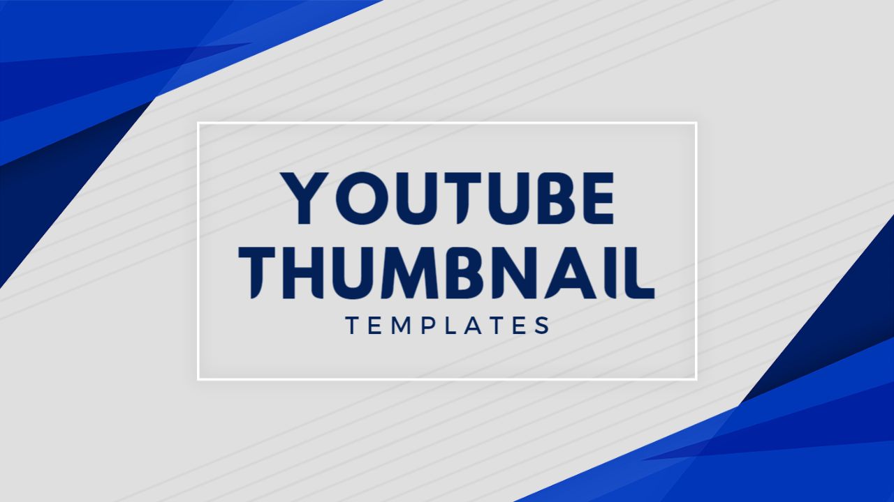 Vibrant Blue Abstract Design YouTube Thumbnail Template