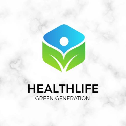 Vibrant Blue and Green Emphasis on Health and Wellness Logo Template