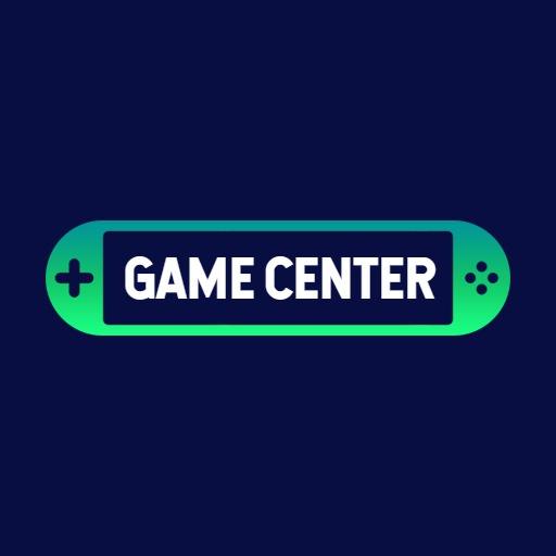 Vibrant Blue and Green Game Center Icon for Gaming Logo Template