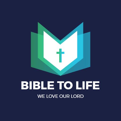 Vibrant Blue and Green Theme Emphasizing Bible Teachings Logo Template