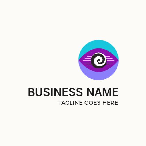 Vibrant Blue and Purple Design for Eye Care Center Logo Template