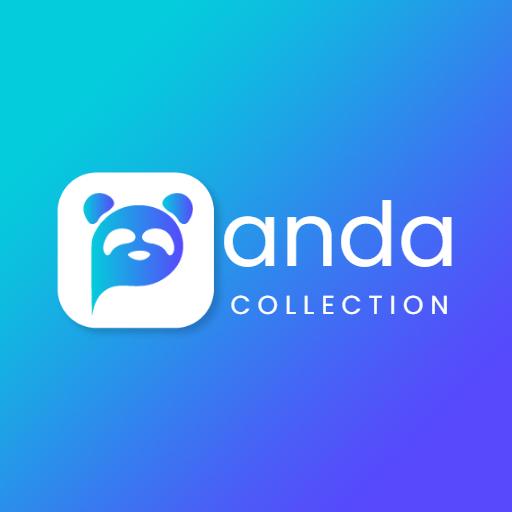 Vibrant Blue and Purple Panda Collection Logo Template