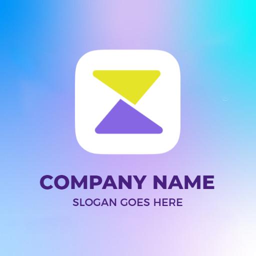 Vibrant Blue and Purple Z Letter Design for Company Logo Template