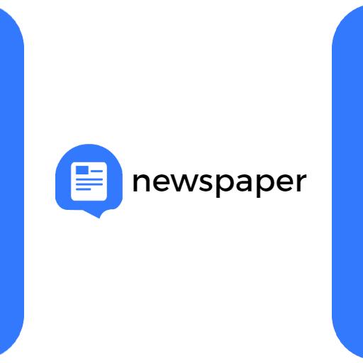Vibrant Blue Background Emphasizing Daily Newspaper Updates Logo Template