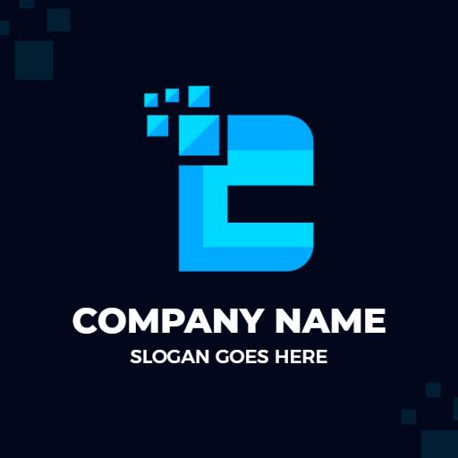 Vibrant Blue Letter E Design for Modern Logo Creation Logo Template