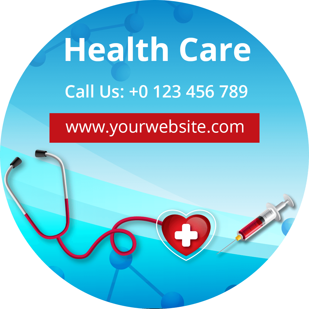 Vibrant Blue Medical Health Care Services Business Card Template