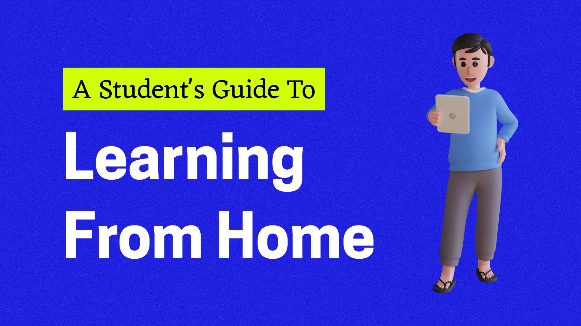 Vibrant Blue Online Learning Student Guide Presentation Template