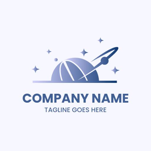 Vibrant Blue Planet Design Representing a Global World Logo Template