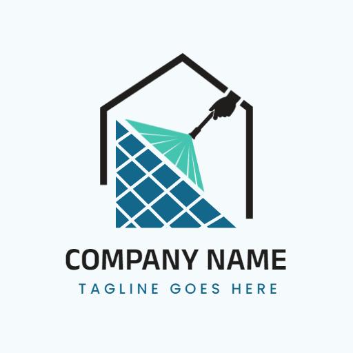 Vibrant Blue Pressure Washing Services Providing Sparkling Clean Logo Template