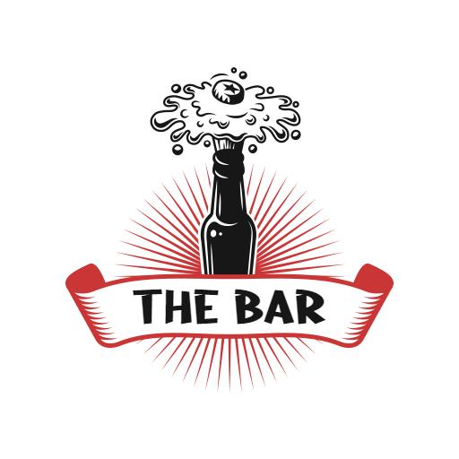 Vibrant Bottle with Splash Representing Wine Bar Experience Logo Template