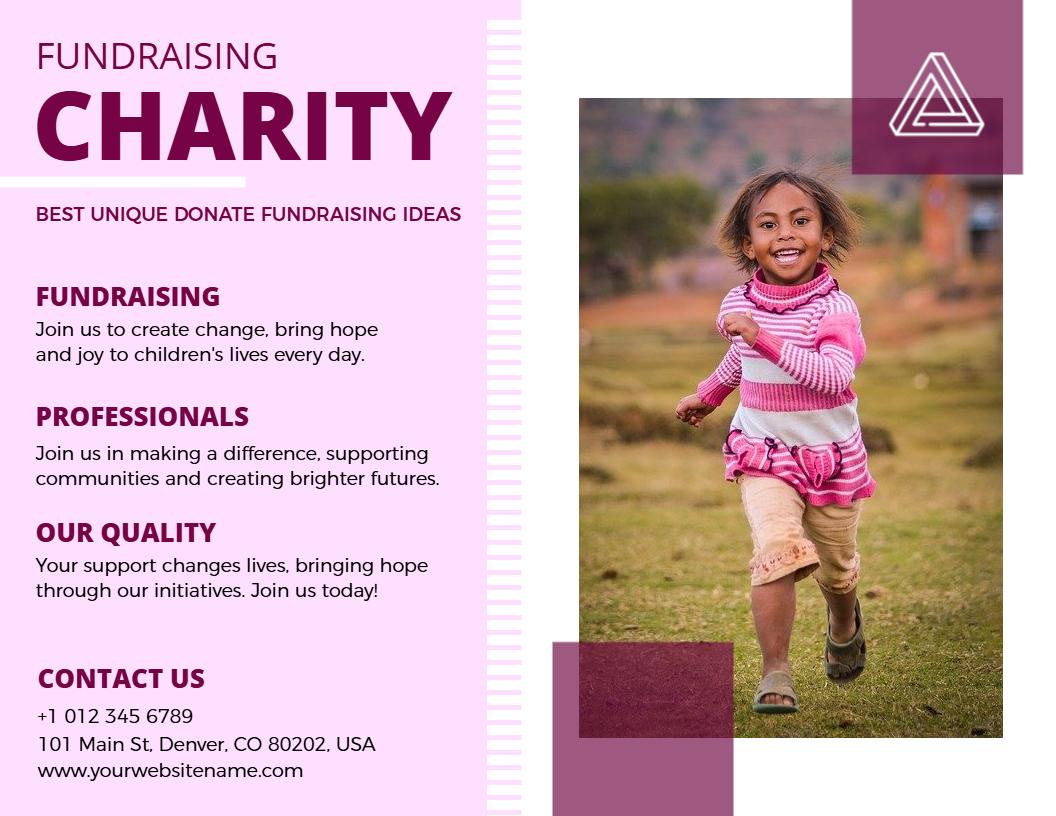 Vibrant Child-Centric Fundraising Charity Brochure Template