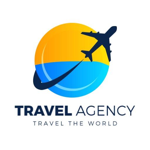 Vibrant Circle Design Representing Travel Agency Services Logo Template
