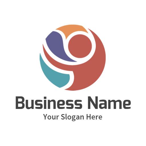 Vibrant Circular Design Emphasizing Community in Business Logo Template