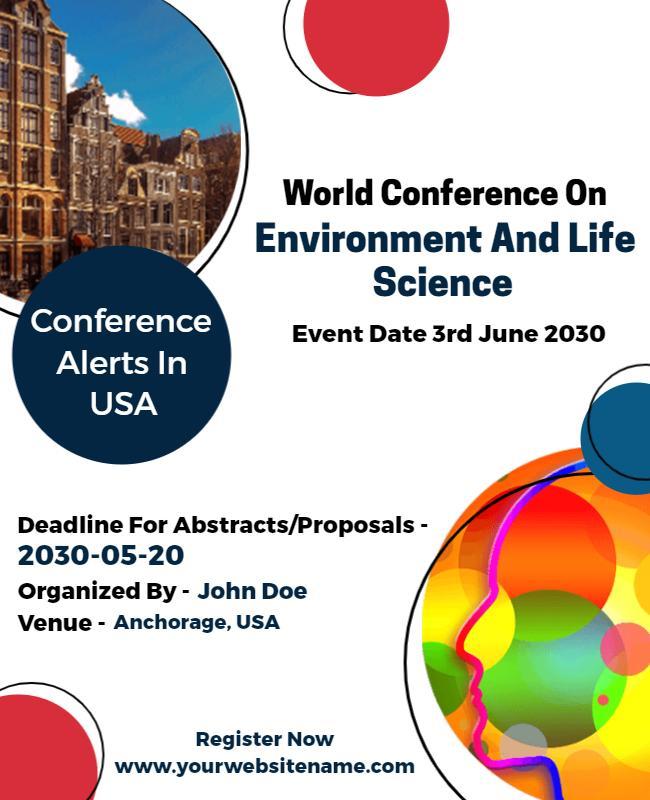 Vibrant Circular Environment and Life Science Conference Poster Template