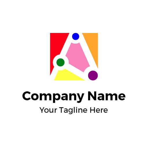 Vibrant Colorful Abstract Design Celebrating LGBT Community Logo Template