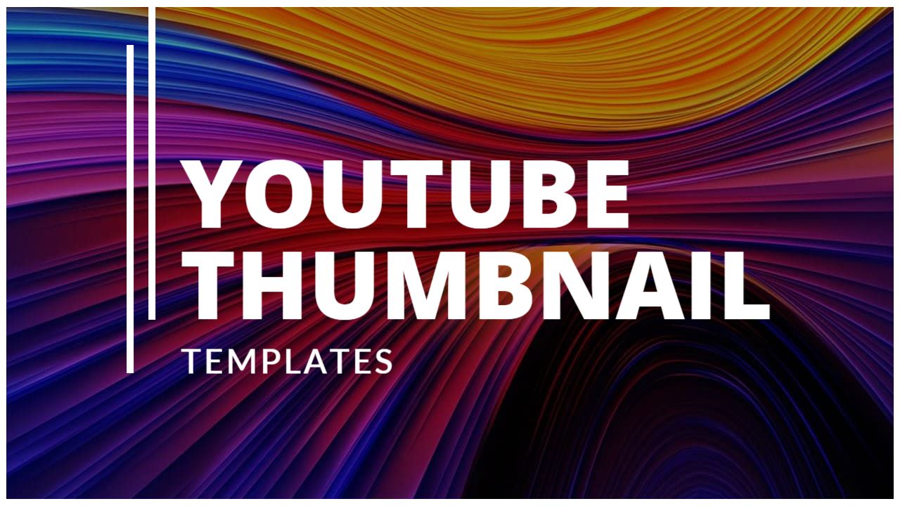 Vibrant Colorful Abstract Design YouTube Thumbnail Template