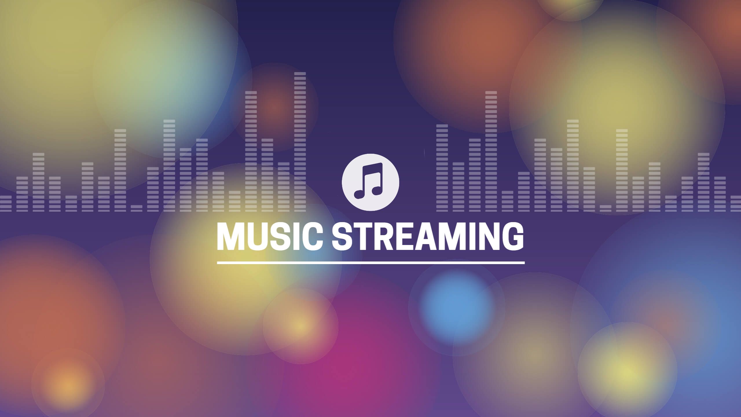 Vibrant Colorful Background for Music Streaming YouTube Banner Template