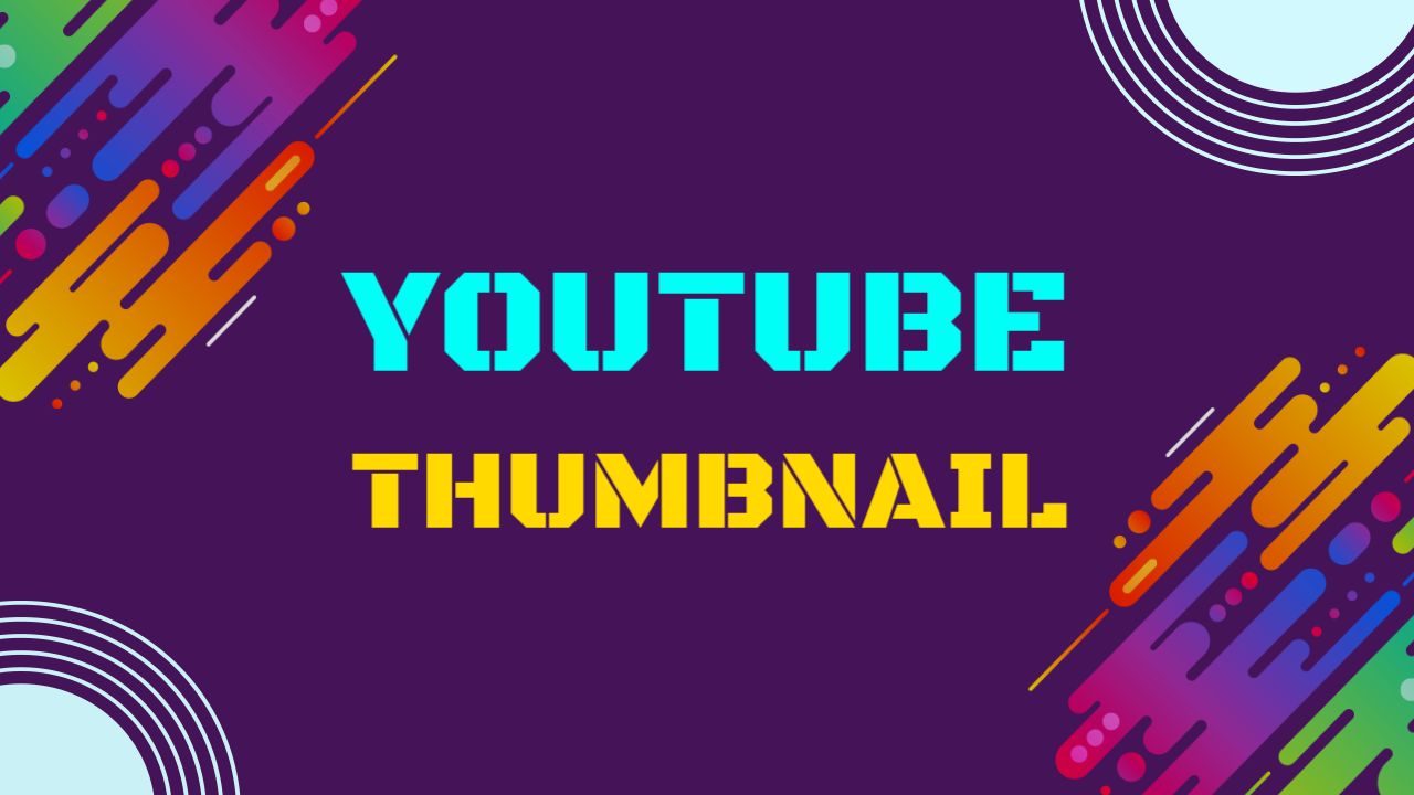 Vibrant Colorful Brush Stroke Abstract YouTube Thumbnail Template