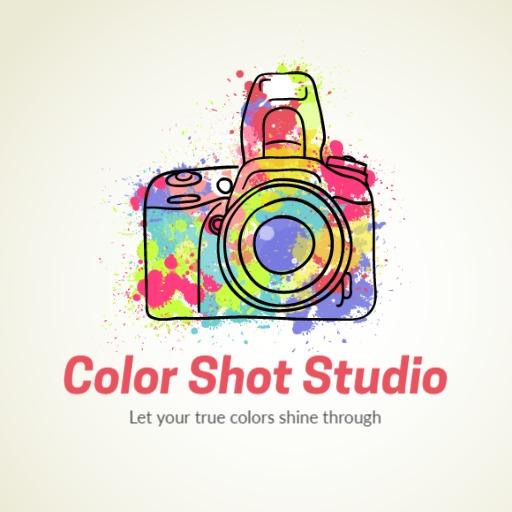 Vibrant Colorful Camera Design Showcasing Photography Logo Template
