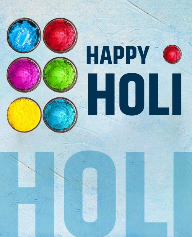 Vibrant Colorful Celebration of Holi Festival Poster Template