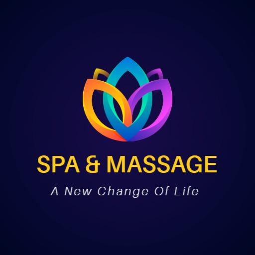 Vibrant Colorful Gradient Logo Symbolizing Spa and Massage Logo Template