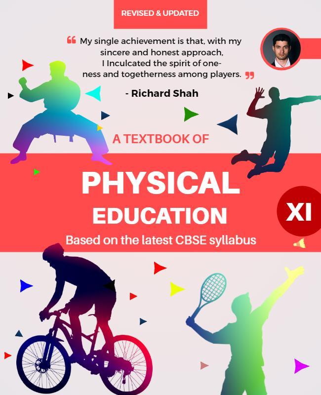 Vibrant Colorful Physical Education Textbook Design Poster Template