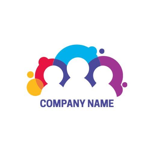 Vibrant Colorful Team Collaboration and Unity Logo Template