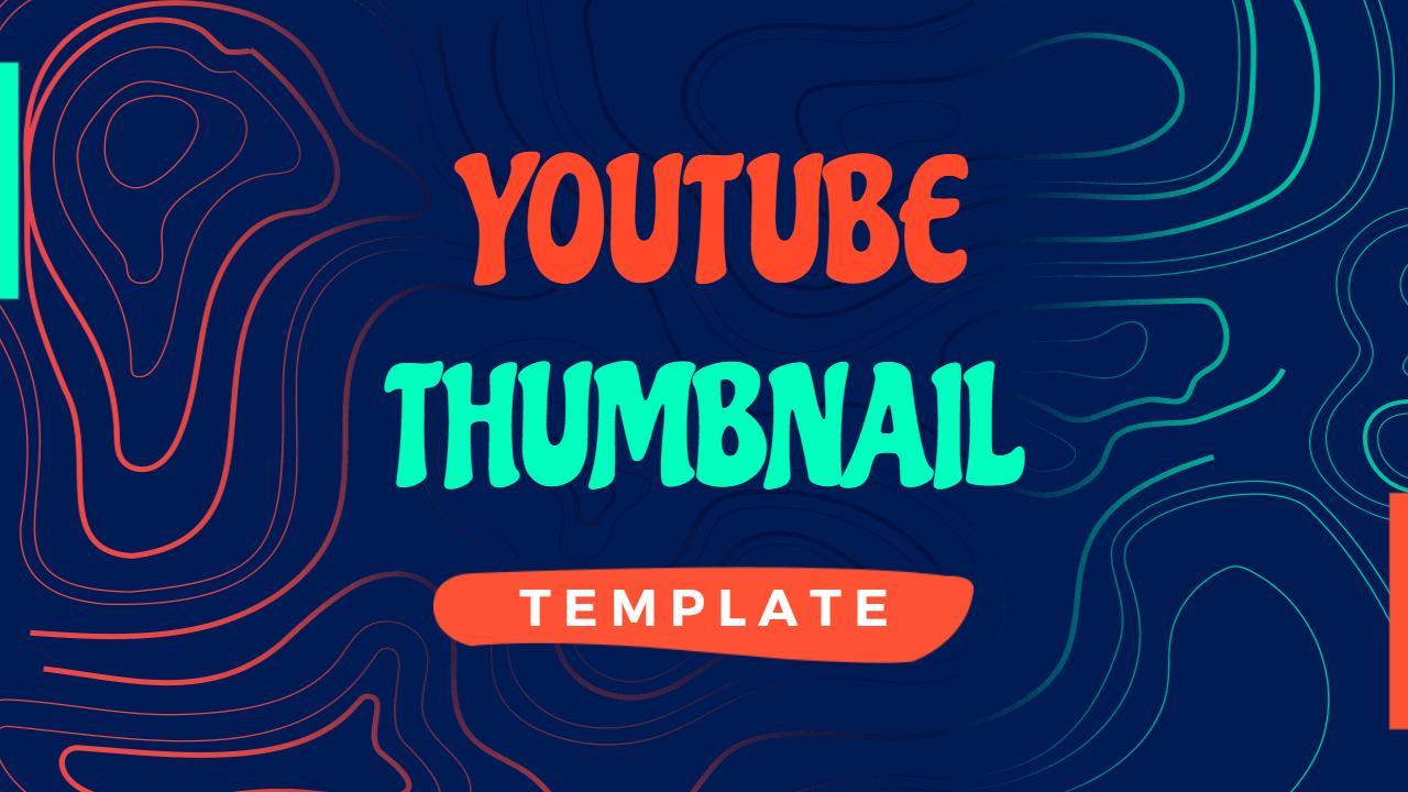 Vibrant Colorful Waves Abstract Design YouTube Thumbnail Template