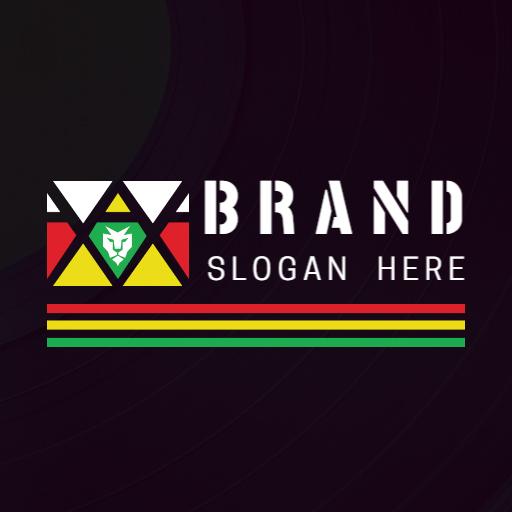 Vibrant Colors and Reggae Theme Representing Musical Unity Logo Template