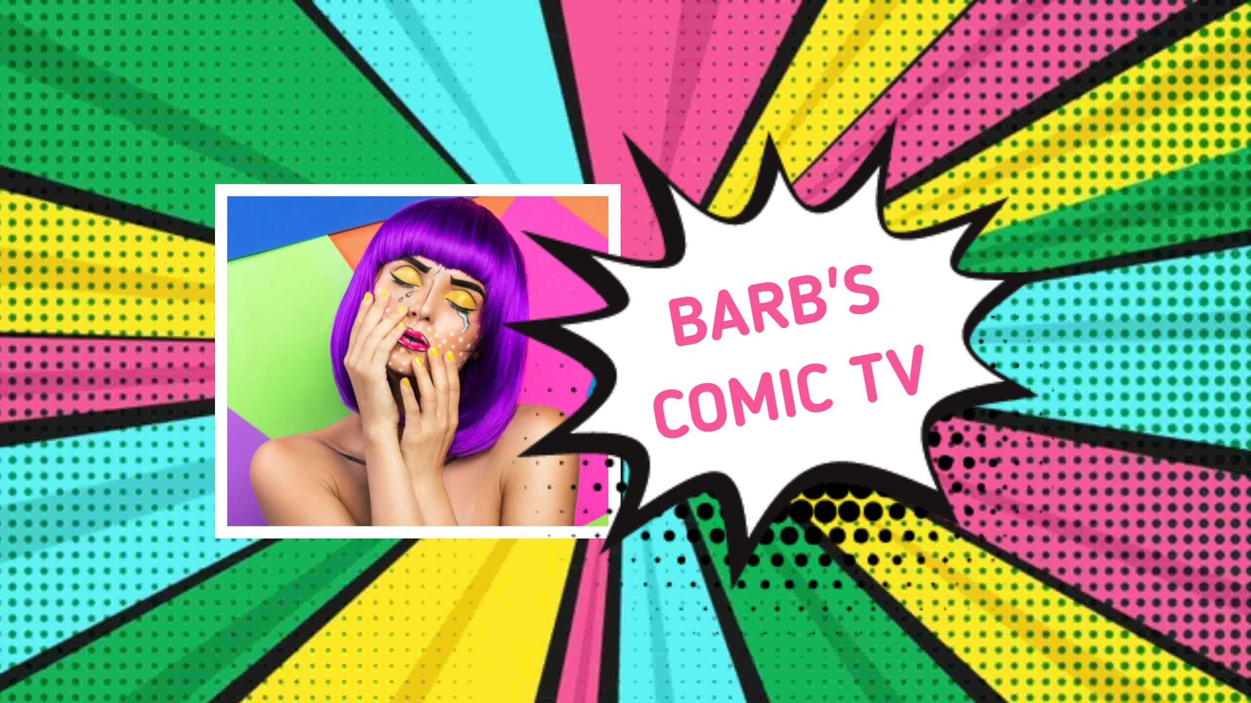 Vibrant Comic Style Background with Bold Colors YouTube Banner Template
