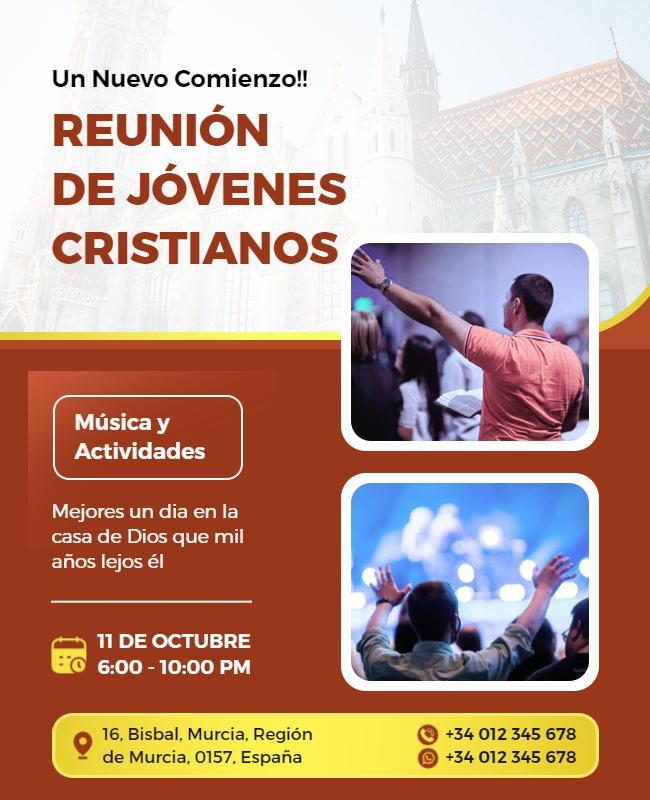 Vibrant Community Christian Youth Meeting Poster Template