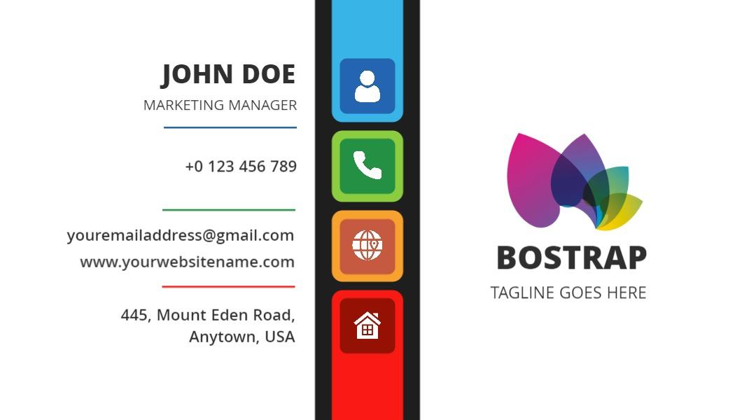Vibrant Corporate Marketing Manager Business Card Template
