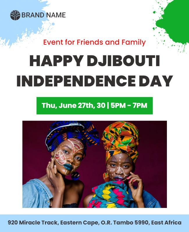 Vibrant Cultural Celebration for Djibouti Independence Day Poster Template