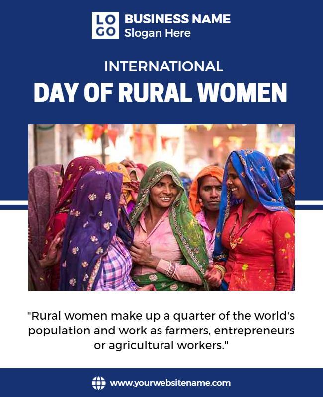 Vibrant Cultural Celebration for International Day of Rural Women Poster Template