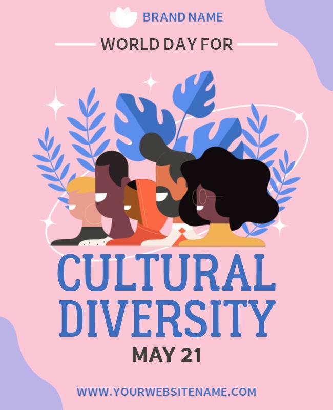 Vibrant Cultural Diversity Celebration Poster Template