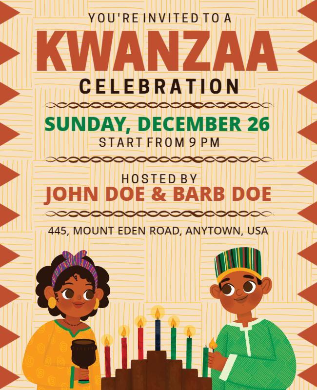 Vibrant Cultural Kwanzaa Celebration Flyer Template
