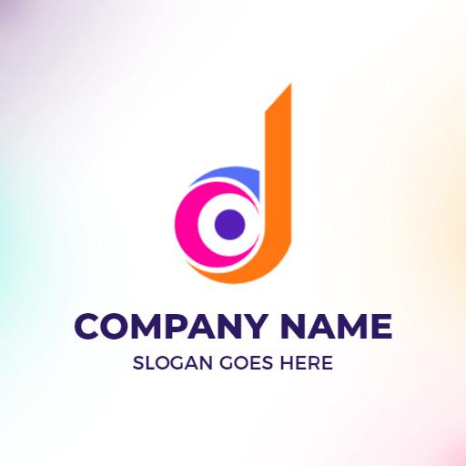 Vibrant D Letter Design with Stylish Color Fusion Logo Template