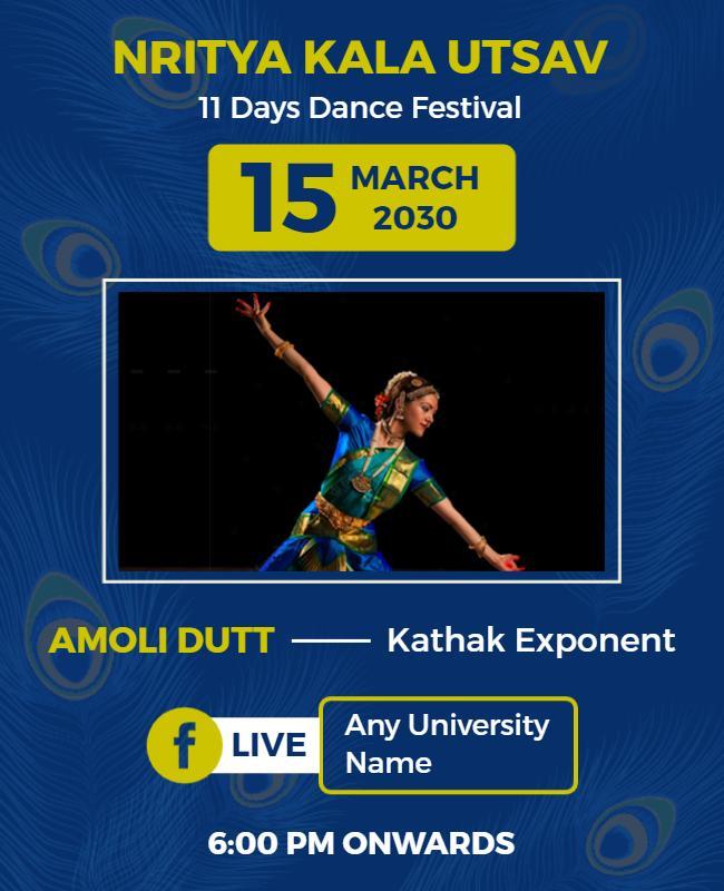 Vibrant Dance Festival Celebration Poster Template
