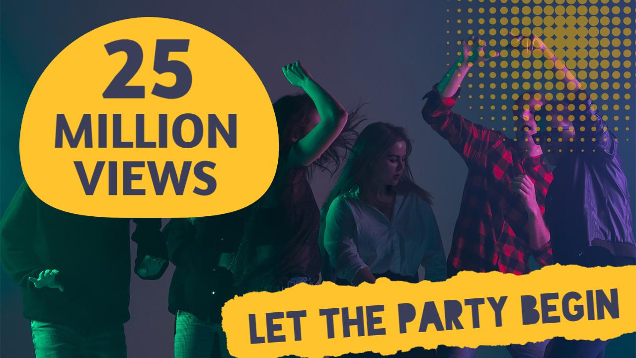 Vibrant Dance Floor Celebration Party YouTube Thumbnail Template