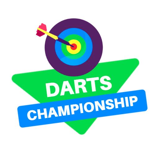 Vibrant Darts Championship Design Featuring Colorful Target Logo Template