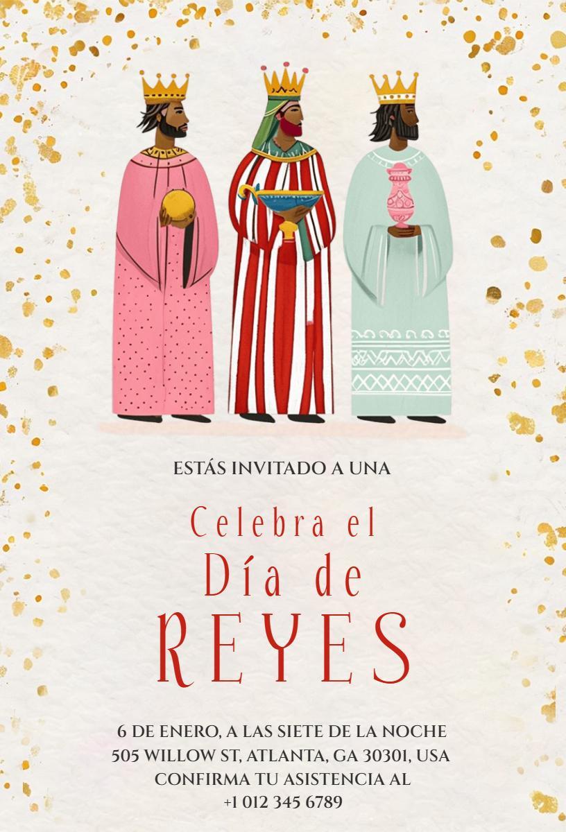 Vibrant Día de Reyes Festival Celebration Invitation Template