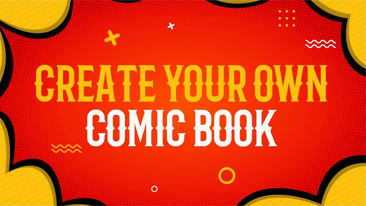 Vibrant DIY Comic Book Creation YouTube Thumbnail Template