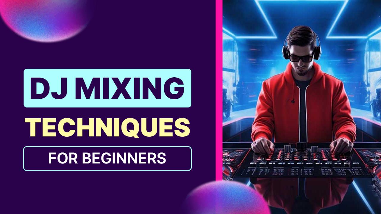 Vibrant DJ Mixing Techniques Music YouTube Thumbnail Template