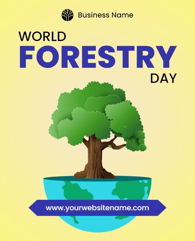 Vibrant Eco-Friendly World Forestry Day Celebration Poster Template