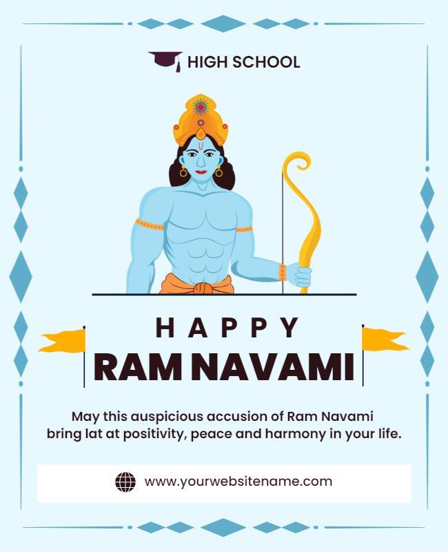 Vibrant Festive Ram Navami Celebration Poster Template