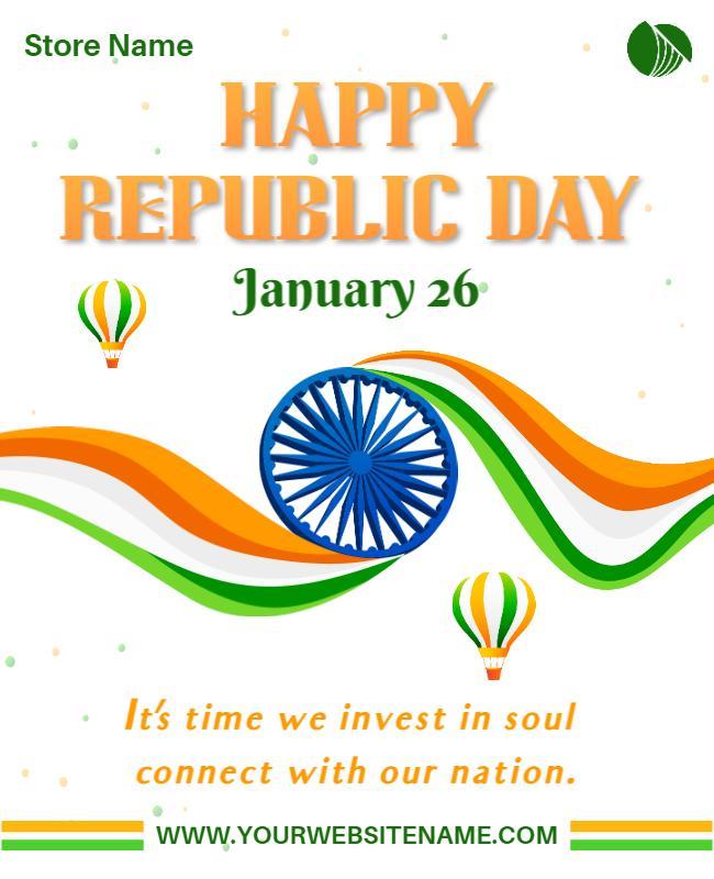 Vibrant Festive Republic Day Celebration Poster Template
