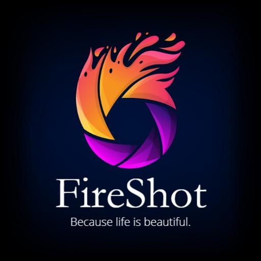 Vibrant Fire-Inspired Design Showcasing Photography Logo Template