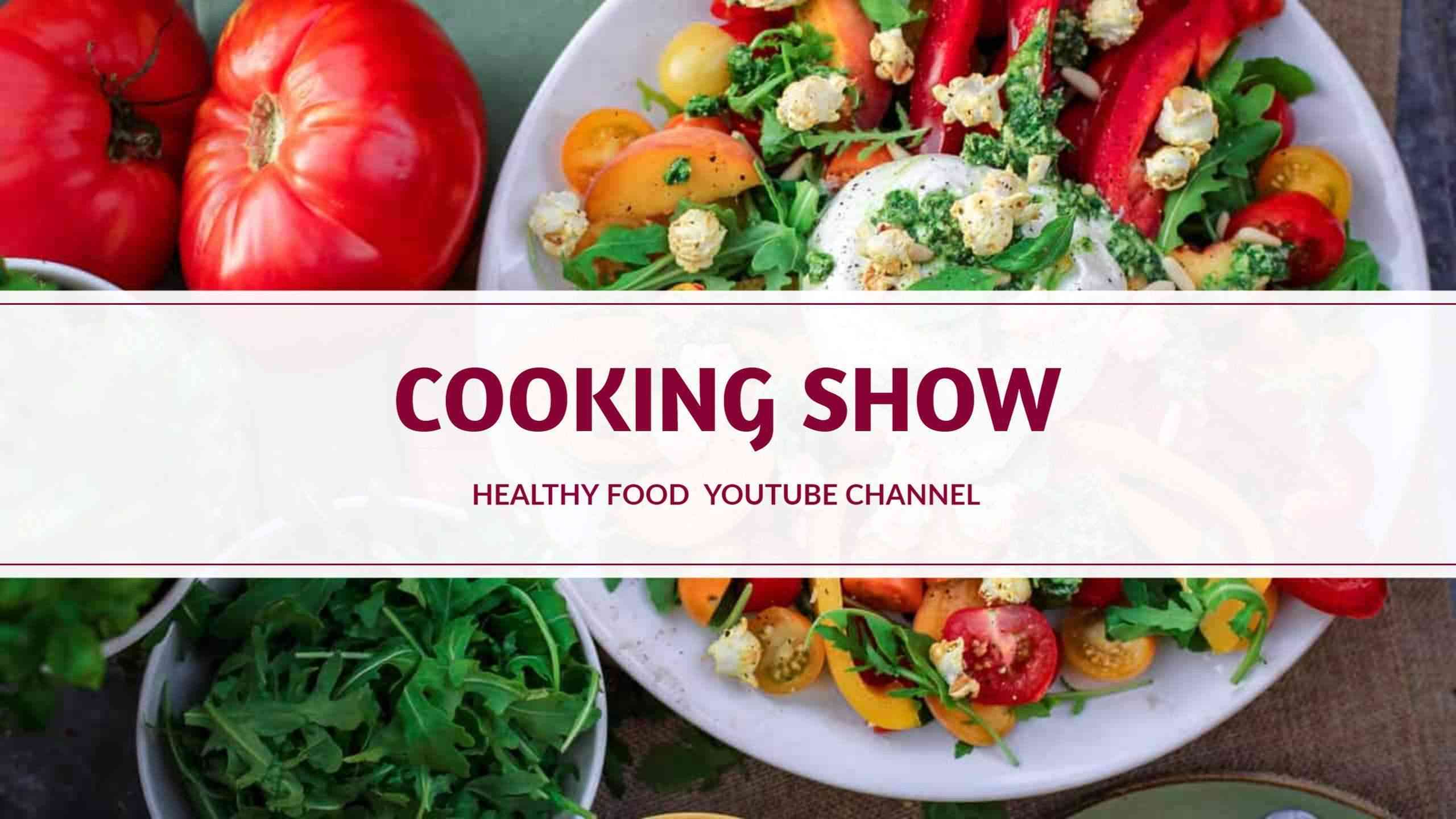 Vibrant Fresh Ingredients Highlighting Healthy Food YouTube Banner Template